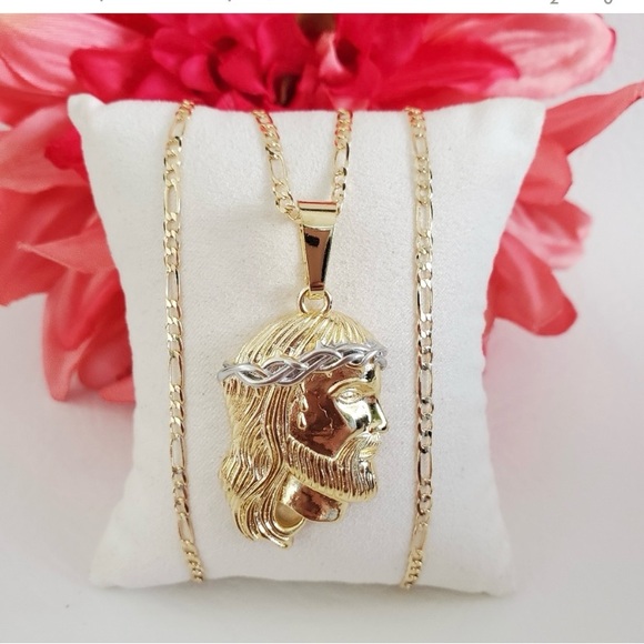 Divino Rostro Jesus Gold Plated Necklace - Picture 4 of 4